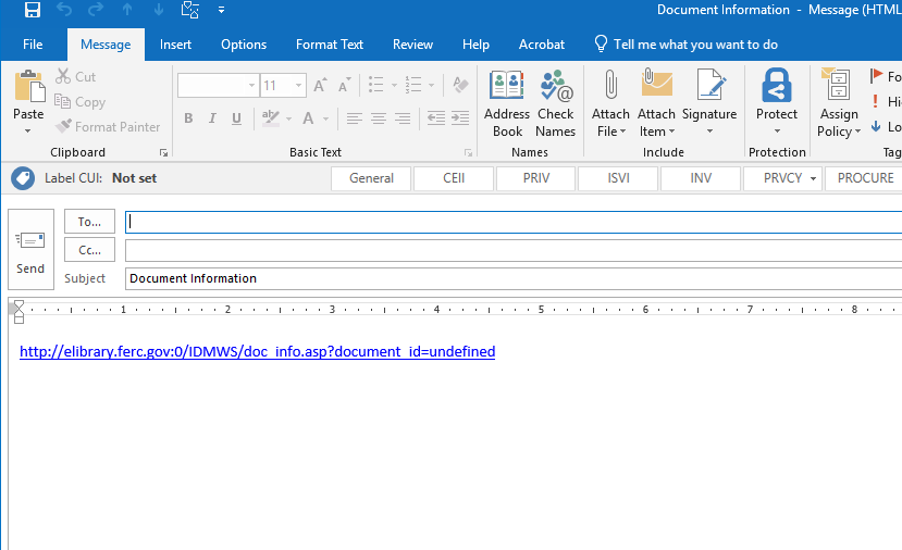 outlook opens with search results liink