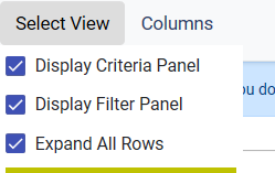 select view options