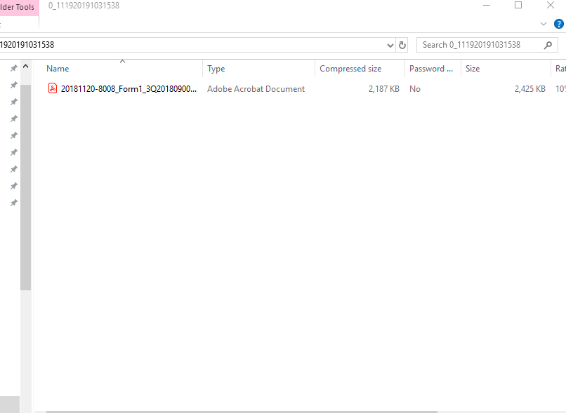 file showing opened